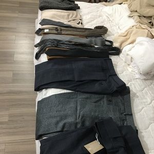 3 J.Crew Bowery pants 30x30, 4 J.Crew V-Neck Slim-fit, 5 J.Crew ties, all (NWOT)